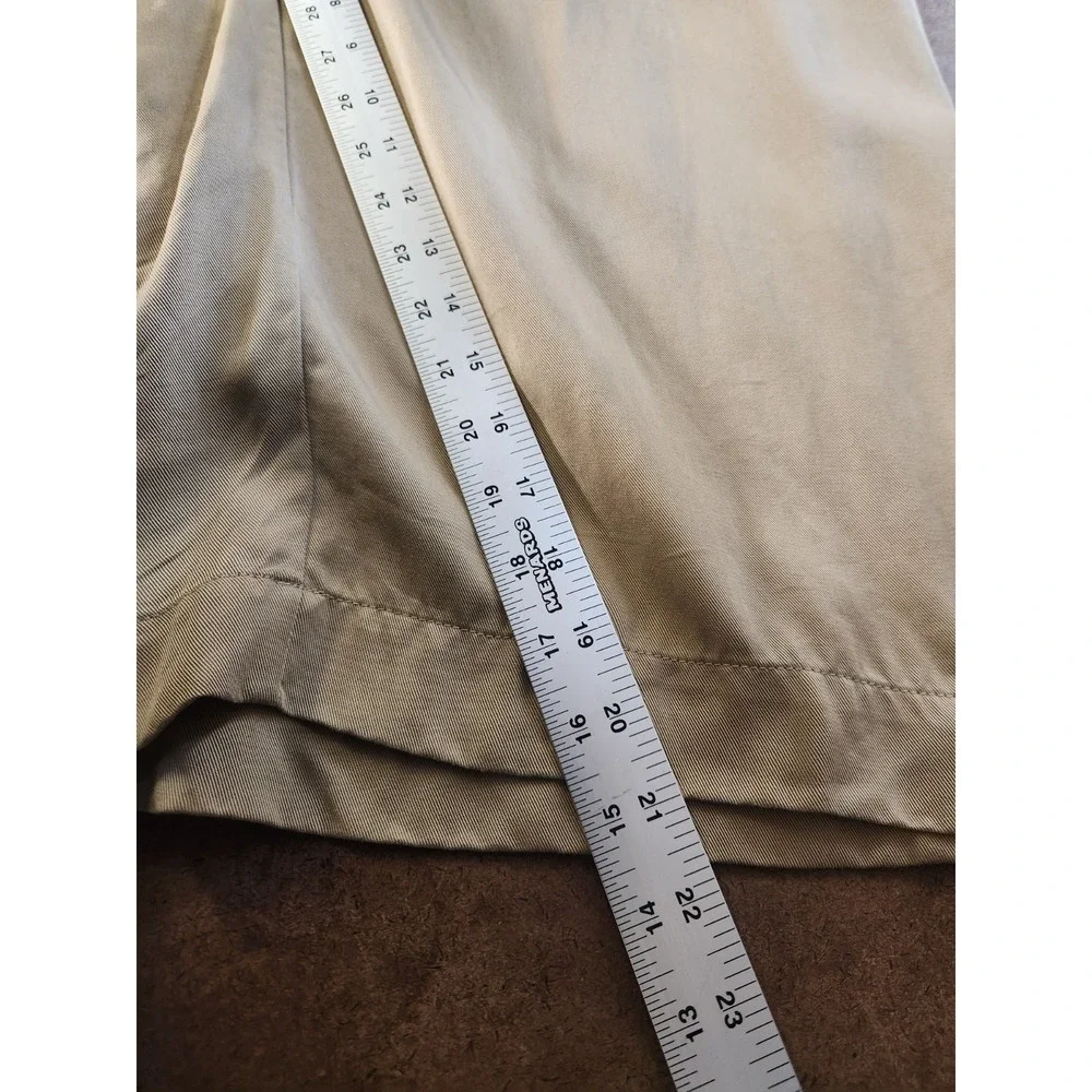Preppy Wide Leg Palazzo Capri Pants XS Brown Oversized Quiet Luxury Academia